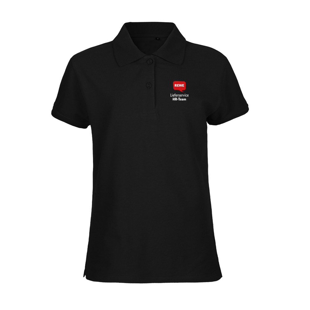 REWE Lieferservice Polo tailliert schwarz 