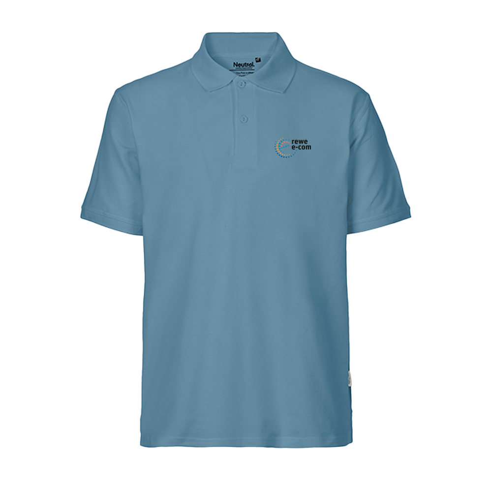REWE e-com Polo unisex dusty Indigo