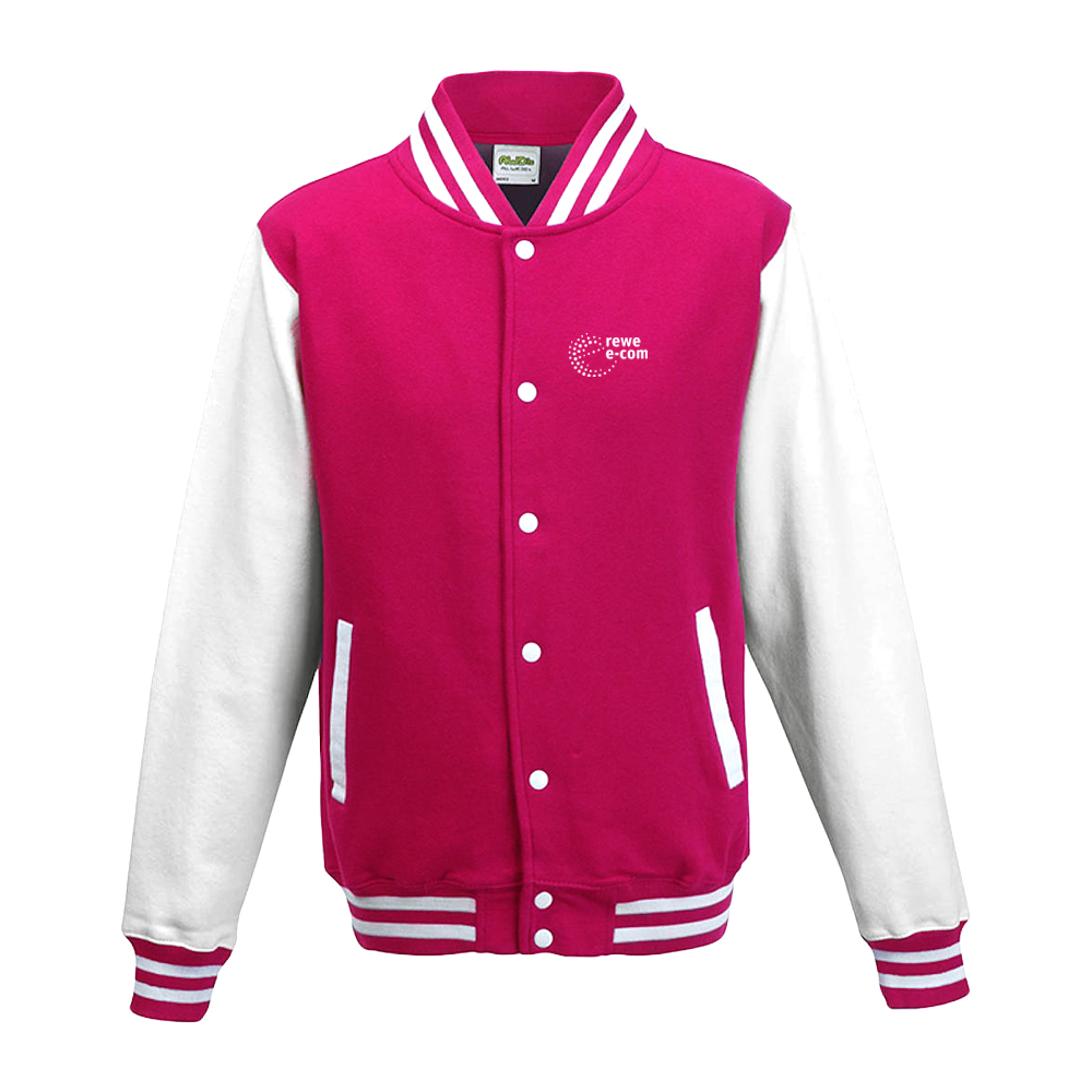 REWE e-com College Jacke pink/weiß 