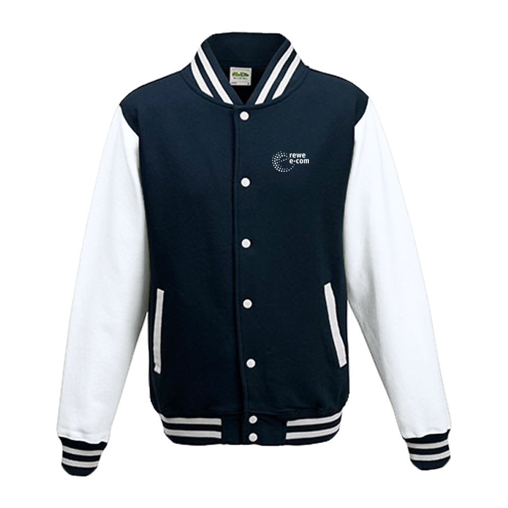 REWE e-com College Jacke navy/weiß