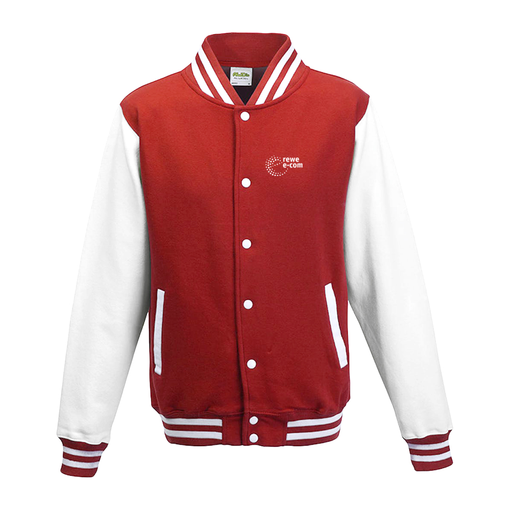 REWE e-com College Jacke rot/weiß