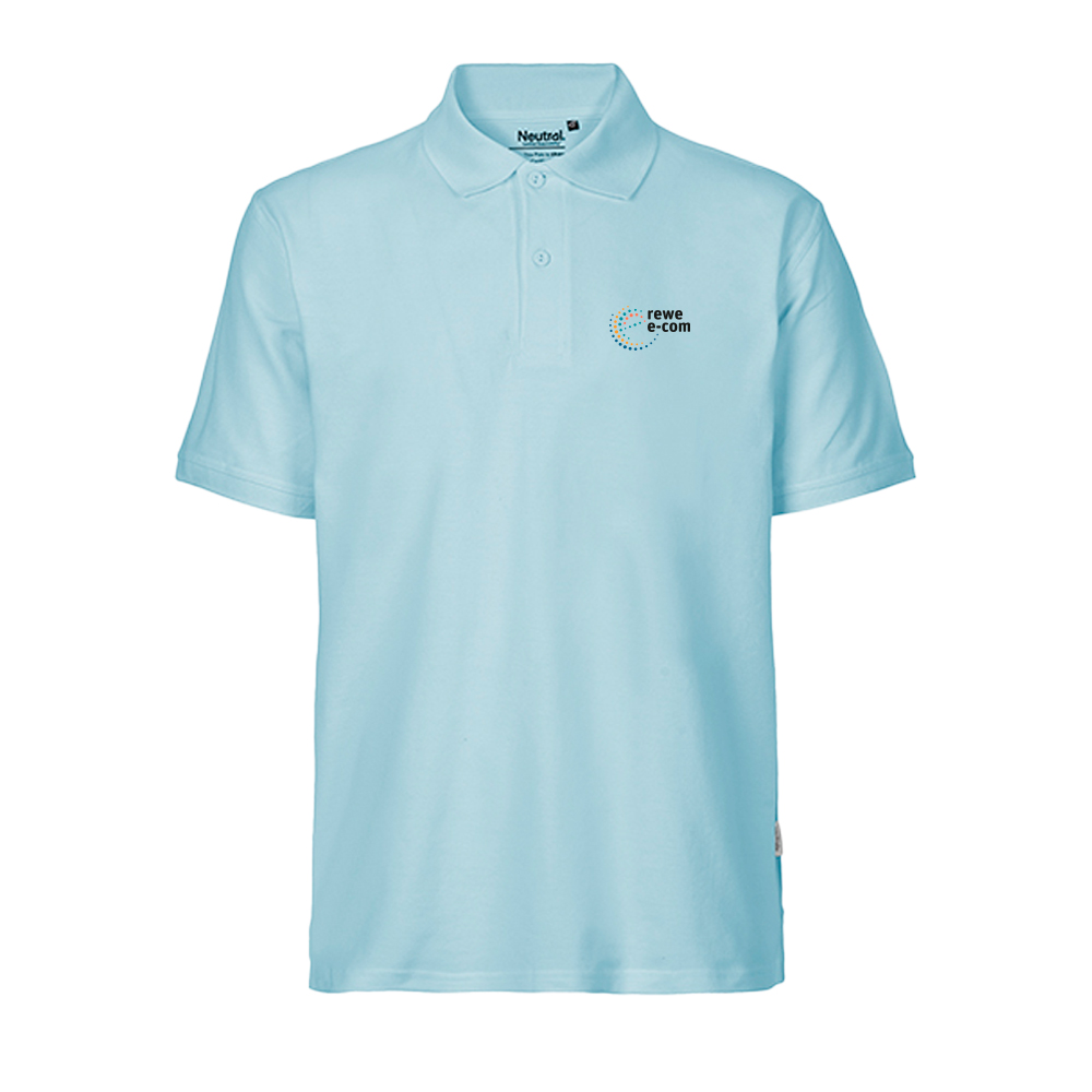 REWE e-com Polo unisex light blue
