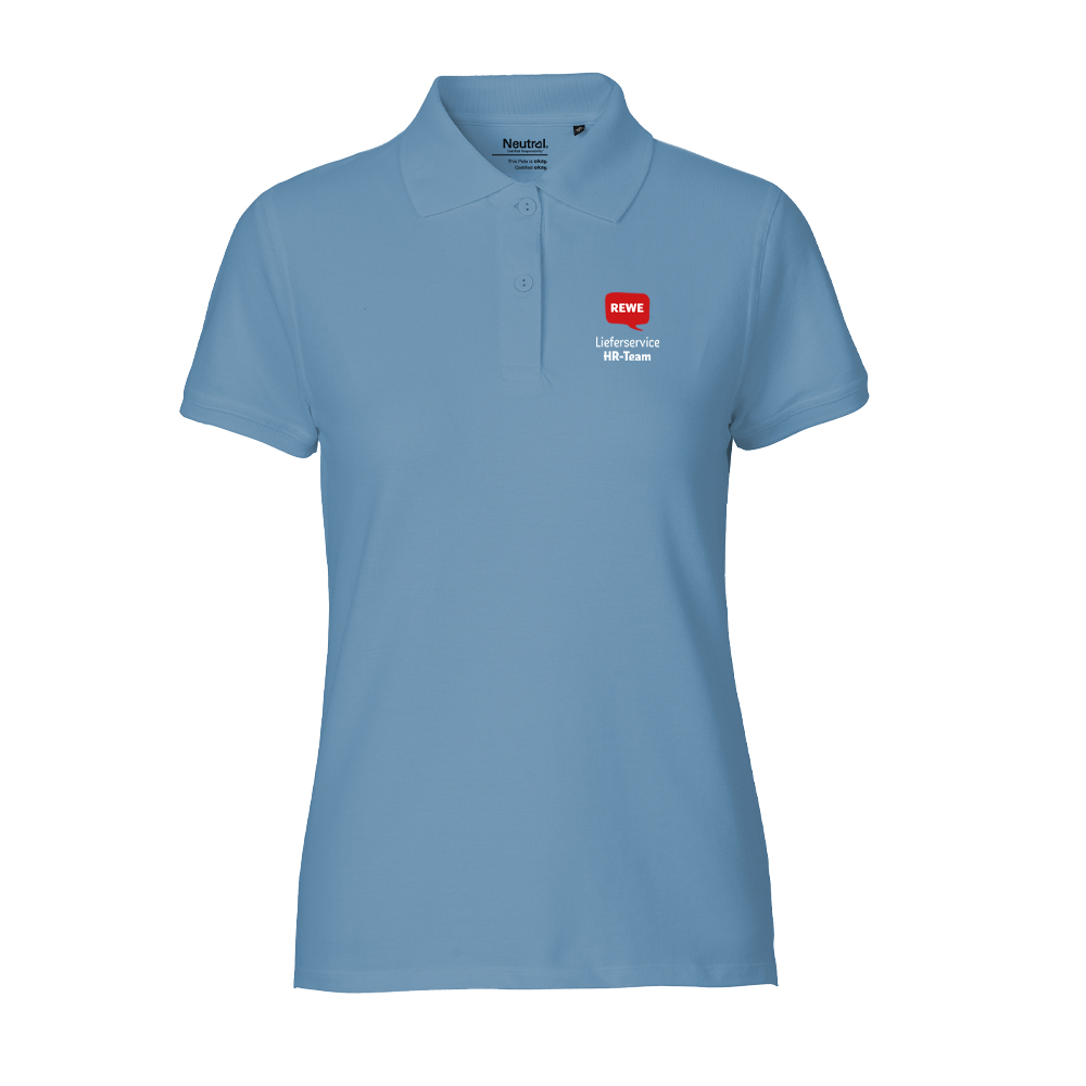 REWE Lieferservice Polo tailliert dusty indigo 
