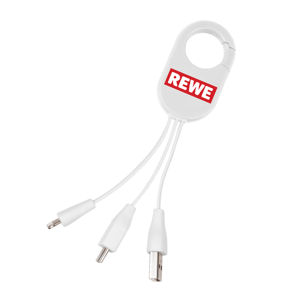Mehrfachstecker, Kabelorganizer, USB-Ladegerät, Weiß, Adapterkabel